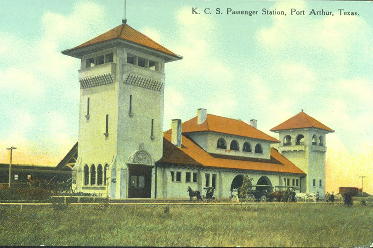 Postcard of KCS Passenger Station, Port Arthur, Texas